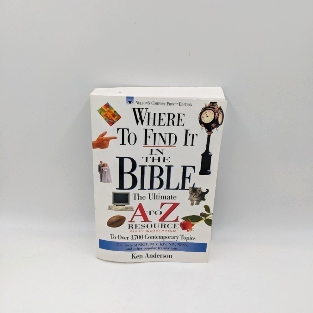 Where to Find It in the Bible A to Z Resource Paperback Book Church Verses Guide